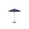 Bambrella Levante 8.5ft Round Solid Bamboo Market Umbrella with Ocean Blue Canopy 2.5m R-L-BL - alternate 1