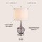 Jonathan Y Colette 20" Mini Glass LED Table Lamp, Smoked Gray JYL1029D - alternate 3