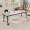 Flash Furniture Commercial Adjustable Height Rectangular Activity Table - Locking Casters-Gray XU-A2460-REC-GY-T-P-CAS-GG - alternate 4