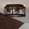 Vaxcel Harrison Matte Black 3-Light Flush Mount Ceiling Light with Clear Seeded Glass, 13.25-In. C0359 - alternate 5