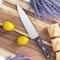 Martha Stewart Everyday 8 Inch Stainless Steel Chef Knife in Dark Gray with Wood Handle 128768.01 - alternate 3