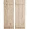 Ekena Millwork Rustic Three Board Joined Board-n-Batten Riverwood Faux Wood Shutters, 16 1/2W x 32H, PR SHUBJS16X32RWPR - alternate 1