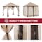 Sunjoy 9.5 ft x 9.5 ft Beige and Brown 2-tone Steel Gazebo A101011140 - alternate 4