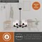 Vaxcel Maple Valley 6-Light Chandelier, Matte Black, Clear Ribbed Glass, 22-In. Wide H0326 - alternate 4