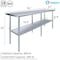 Amgood 24 in. x 84 in. Stainless Steel Table, Metal Utility Kitchen Prep Work Table, NSF AMG WT-2484-Z - alternate 2