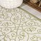 Jonathan Y Madrid Vintage Filigree Textured Weave Green/Cream 2 ft. x 8 ft. Indoor/Outdoor Runner Rug SMB107H-28 - alternate 3