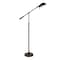 Homeroots 61" Black Adjustable Swing Arm Floor Lamp With Black Cone Shade 523593 - alternate 1