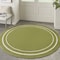 Homeroots 4' Green And Ivory Round Indoor Outdoor Area Rug 545956 - alternate 5