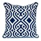 Homeroots 20" Blue and White Geometric Cotton Throw Pillow 529277 - alternate 4
