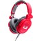 Idance Full-range headphones designed for DJs w/Swivel cup & neodymium magnet & removable cord RED & GREY FDJ400 - alternate 1