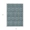 Homeroots 10' X 14' Teal Damask Washable Non Skid Indoor Outdoor Area Rug 563906 - alternate 2