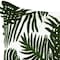 Homeroots 13" X 21" Green And White Tropical Botanical Linen Throw Pillow Cover with Embroidery 608182 - alternate 1