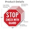 Signmission Stop Check with Guard, 10 inch X 10 inch, Aluminum Metal Signs, 5PK OC-A-5Pack-10-248 - alternate 2