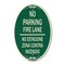 Signmission No Estacione Zona Contra Incendio, 12 Inch X 18 Inch Architectural Oval, Heavy Gauge Aluminum A-OV-G-1218-23848 - alternate 1