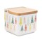 Homeroots Set of Two White Green And Red Ceramic And Wood Christmas Lidded Canisters 638948 - alternate 2