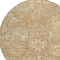 Homeroots 8' Khaki And Brown Round Damask Washable Indoor Outdoor Area Rug 603739 - alternate 2