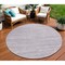 Homeroots 8' Lavender And Lilac Round Abstract Washable Indoor Outdoor Area Rug 613111 - alternate 1