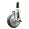 Service Caster 5 Inch 316SS Thermoplastic Rubber Swivel 1-1/4 Inch Expanding Stem Caster Brake SCC-SS316EX20S514-TPRB-TLB-114 - alternate 1