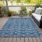 Homeroots 5' X 8' Navy Blue And Ivory Geometric Washable Indoor Outdoor Area Rug 583337 - alternate 3
