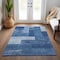 Homeroots 5' X 8' Navy Blue And Sky Blue Geometric Washable Indoor Outdoor Area Rug 612449 - alternate 6