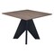 Homeroots 41" Espresso Wood Pedestal Base Square Dining Table 623359 - alternate 3