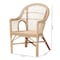 Bali & Pari Zaira Modern Bohemian Natural Rattan Arm Chair 255-14461-ZORO - alternate 2