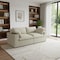 Homeroots 80in Khaki and Black Linen Blend Modular Loveseat 714576 - alternate 3