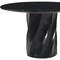Homeroots 48" Black Marble and Wood Pedestal Base Round Top Dining Table 623352 - alternate 3