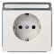 Siemens DELTA style platinum metallic SCHUKO socket outlet 10/16 A 250 V with labeling 5UB1857-1 - alternate 1