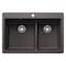 Blanco Liven 1-3/4 Low Divide Dual Mount, Cinder 443212 - alternate 1