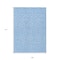 Homeroots 9' X 12' Sky Blue And Black Geometric Washable Indoor Outdoor Area Rug 596768 - alternate 3