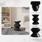 Leisuremod Aura Modern Side Table - Double Hourglass Design, ABS Plastic, Indoor/Outdoor Use AST15BL - alternate 2