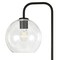 Homeroots 62" Black Arched Floor Lamp With Clear Transparent Glass Globe Shade 523586 - alternate 4