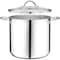 Emporio Kitchen Stainless Steel 16QT Stockpot with Glass Lid, Even-Heat Base, Riveted Handles, Oven Safe EMPKSSTKP16 - alternate 1