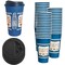 Ecoquality 20oz Insulated Paper Hot Cups With Black Dome Lids New York Greek Design Cups, 500PK EQ20OZANGPCBDL-500 - alternate 1