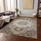 Homeroots 5' X 8' Chocolate Beige And Gray Oriental Washable Indoor Outdoor Area Rug 596621 - alternate 5