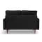 Homeroots 57" Black And Dark Brown Velvet Loveseat and Toss Pillows 543712 - alternate 2