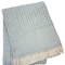 Homeroots 55" X 70" Sky Blue Cotton Blend Woven Plush Throw Blanket with Fringe 632925 - alternate 5