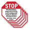 Signmission Stop Personal Protective Equipment, 10 inch X 10 inch, Aluminum Metal Signs, 5PK OC-A-5Pack-10-122 - alternate 1