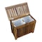 Homeroots 23" Brown Solid Wood Laundry Hamper With Lid 383591 - alternate 1