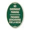 Signmission No Overnight Parking - Prohibido Estacionarse, 12 In X 18 In Architectural, Heavy Gauge Aluminum A-OV-G-1218-23830 - alternate 1