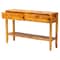 Bali & Pari Ghina Modern and Contemporary Natural Light Mappa Real Burl Wood 2-Drawer Console Table 249-13921-ZORO - alternate 5