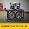 Rubbermaid Commercial Utility Cart with Deep Lipped & Flush Plastic Shelves, Plastic, 750 lb Load Capacity, 2 Shelves FG454500BLA - alternate 3
