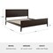 Martha Stewart Corbin King Size Solid Wood Platform Bed w/Wooden Headboard and Footboard, Dark Brown MG-090026-K-DKBRN-MS - alternate 3