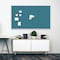 Ghent Fabric Bulletin Board, Satin Aluminum Frame, 18"H x 24"W, Teal AT18F97 - alternate 3