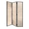 Homeroots 67" Natural Wood and Iron Folding Three Panel Screen Room Divider 342740 - alternate 1