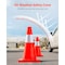 Vevor Traffic Safety Cones 12 PCS PVC 18" W/ 1 Reflective Collars 11" X 11" Red, 12PK CC-A45-12PCS - alternate 3