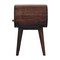 Homeroots 21" Brown Solid Wood Round One Drawer Nightstand 651851 - alternate 3