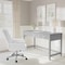 Martha Stewart Hutton Shaker Style Home Office 3 Drawer Desk in Gray w/Brushed Nickel Hardware ZG-ZP-20-GY-MS - alternate 2