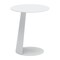 Homeroots 16" White Aluminum Rounded Outdoor Side Table 556544 - alternate 3
